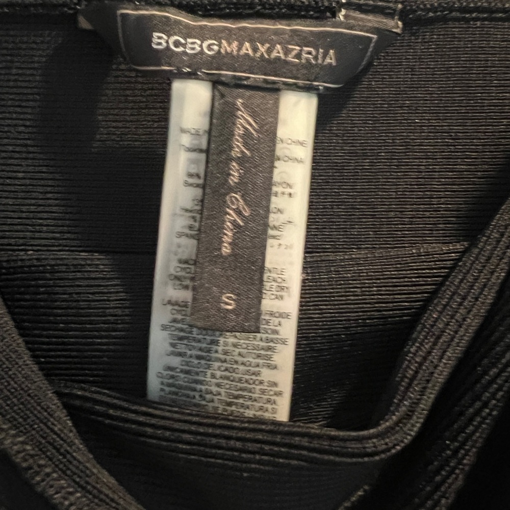 BCBG mini black bandage skirt